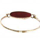 Vintage Sterling Silver & Carnelian Cuff Bracelet