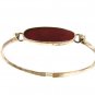 Vintage Sterling Silver & Carnelian Cuff Bracelet