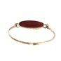 Vintage Sterling Silver & Carnelian Cuff Bracelet