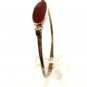 Vintage Sterling Silver & Carnelian Cuff Bracelet