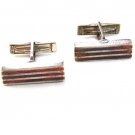 Vintage Retro Sterling Silver & Copper Cufflinks 03132013def