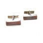 Vintage Retro Sterling Silver & Copper Cufflinks 03132013def