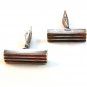 Vintage Retro Sterling Silver & Copper Cufflinks 03132013def