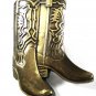 Vintage Cowboy Goldtone Boots Belt Buckle Unbranded 73015