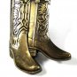 Vintage Cowboy Goldtone Boots Belt Buckle Unbranded 73015