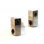 Vintage Silver Tone & Black Spade Cufflinks Signed Swank