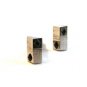 Vintage Silver Tone & Black Spade Cufflinks Signed Swank