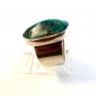 Signed Vintage Native American Silver & Turquoise Ring Size 9 3/4