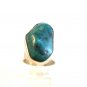 Signed Vintage Native American Silver & Turquoise Ring Size 9 3/4