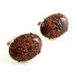 Vintage Goldtone & Gold Stone Cufflinks 11062013