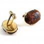 Vintage Goldtone & Gold Stone Cufflinks 11062013