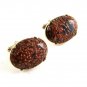 Vintage Goldtone & Gold Stone Cufflinks 11062013