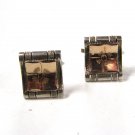 Vintage Handmade Sterling Silver 2 Tone Cufflinks Unbranded 71315