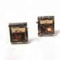 Vintage Handmade Sterling Silver 2 Tone Cufflinks Unbranded 71315