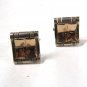 Vintage Handmade Sterling Silver 2 Tone Cufflinks Unbranded 71315