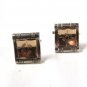 Vintage Handmade Sterling Silver 2 Tone Cufflinks Unbranded 71315