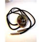 Southwest Silver Tone Moose in Woods Leather Bolo No. 2