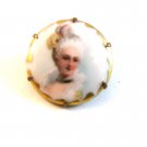 Vintage Portrait Brooch of a Lady Brooch