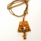 Mint Vintage 1970's-1980s Kiss Me I'm a Shriner Pendant & Chain In Box
