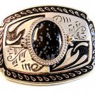 New Old Stock Western Silver Tone & Stone ? Belt Buckle Made in USA