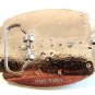 New Old Stock Western Silver Tone & Stone ? Belt Buckle Made in USA