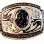 New Old Stock Western Silver Tone & Stone ? Belt Buckle Made in USA