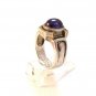 Vintage Sterling Silver Amythest 2 Tone Ring Sz 9 1/2
