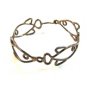 Vintage Primitive Handmade Sterling Silver 4 Fish Bracelet