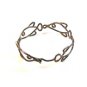 Vintage Primitive Handmade Sterling Silver 4 Fish Bracelet