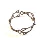 Vintage Primitive Handmade Sterling Silver 4 Fish Bracelet