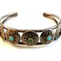 Vintage Silver & Turquoise Native American Cuff Bracelet