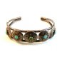 Vintage Silver & Turquoise Native American Cuff Bracelet