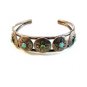 Vintage Silver & Turquoise Native American Cuff Bracelet