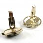 True Vintage 1960s-1980s Silvertone & Black Cufflinks Marked SWANK 111414