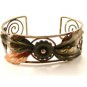 Vintage Sterling Silver Brass Copper 3 tone Copper Bracelet