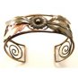 Vintage Sterling Silver Brass Copper 3 tone Copper Bracelet