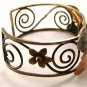 Vintage Sterling Silver Brass Copper 3 tone Copper Bracelet