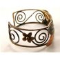 Vintage Sterling Silver Brass Copper 3 tone Copper Bracelet