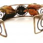 Vintage Sterling Silver Brass Copper 3 tone Copper Bracelet