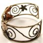 Vintage Sterling Silver Brass Copper 3 tone Copper Bracelet