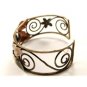 Vintage Sterling Silver Brass Copper 3 tone Copper Bracelet