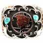 Vintage 1922 Peace Silver Dollar With Turquoise Belt Buckle