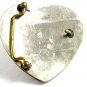 True Vintage Western 3 Horse Heads Heart German Silver Belt Buckle 82814