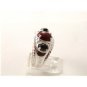 Vintage Sterling Silver & Jasper Black Onyx Ring Sz 9