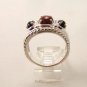Vintage Sterling Silver & Jasper Black Onyx Ring Sz 9