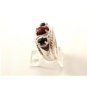 Vintage Sterling Silver & Jasper Black Onyx Ring Sz 9