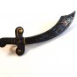 Vintage Amita Damascene Gold & Silver Inlaid Dagger Tie Clasp In The Box