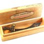 Vintage Amita Damascene Gold & Silver Inlaid Dagger Tie Clasp In The Box