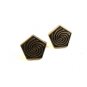 Vintage Gold Tone Cufflinks Swirl Signed Hickok U.S.A.