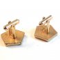 Vintage Gold Tone Cufflinks Swirl Signed Hickok U.S.A.